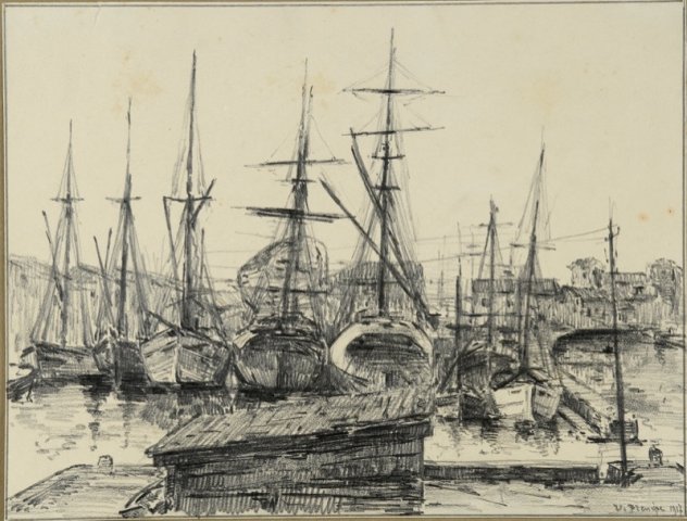 1917 - Barche a Viareggio